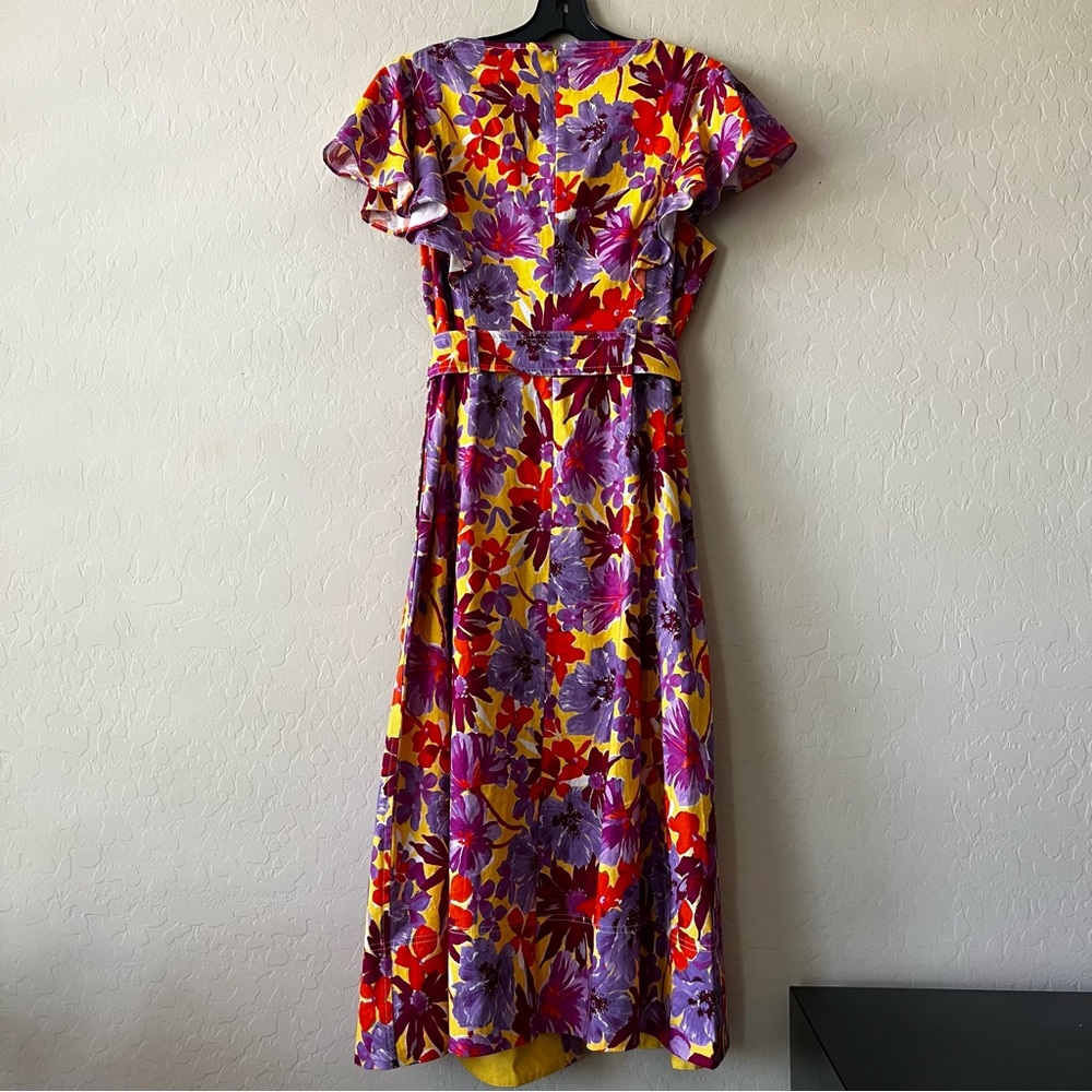 TANYA TAYLOR Inez belted floral midi dress - Picture 4 of 7